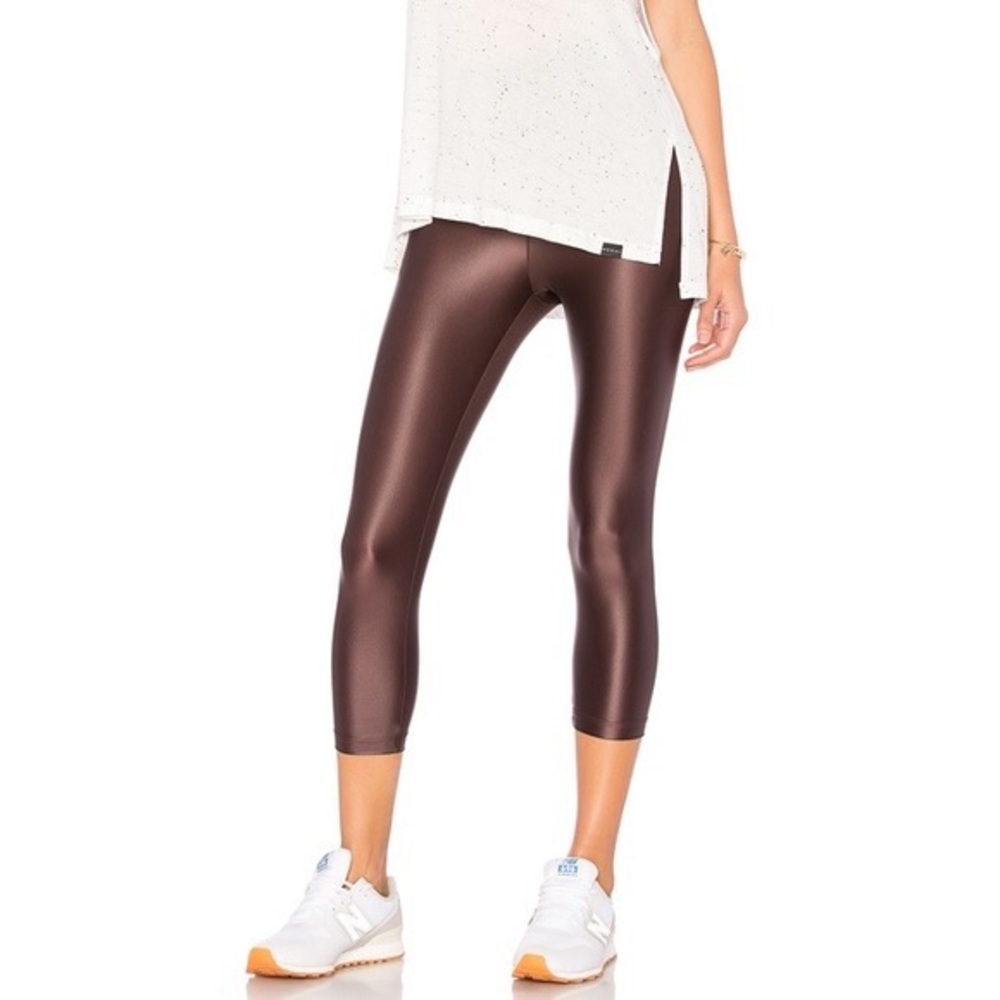 Koral Lustrous Crop Leggings Bordeaux